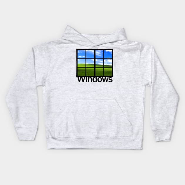 Windows [black] Kids Hoodie by red-leaf